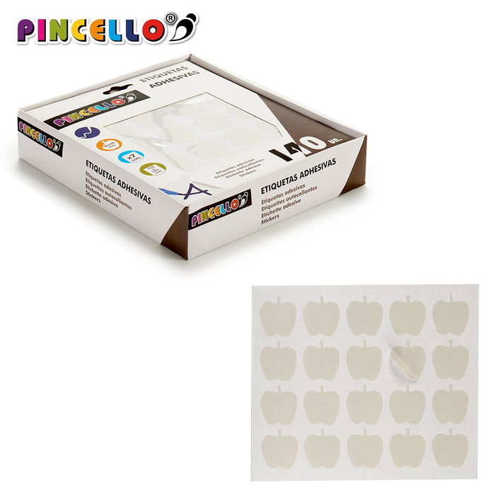 Pincello Etiquetas Adhesivas 22x49mm Manzanas 7P (Set de 120)