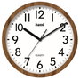 SAMI Reloj de Pared HQ Taiwan RED, 30 cm, Madera de Nogal