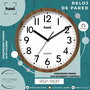 SAMI Reloj de Pared HQ Taiwan RED, 30 cm, Madera de Nogal
