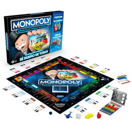 Hasbro Monopoly Super Electronic Banking E8978 Juego de Mesa con Unidad Electrónica para +8 Años