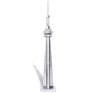 Fascinations Metal Earth CN Tower Toronto - Maqueta 3D de Acero para Construir - Juego de Construcción de Metal Sin Pegamento ni Soldadura - Dificultad Moderada