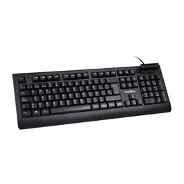 COOLBOX Teclado con Lector DNIe V4 USB Español, 105 Teclas, Membrana, Oficina, Negro