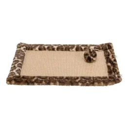 TRIXIE Alfombrilla Rascadora para Gatos Estampado Leopardo Marrón LEO 55 x 35 cm TRI4011905816142