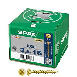 Spax Tornillo Universal Cabeza Plana Yellox 3,5x16mm 1000 Unidades 1081020350165