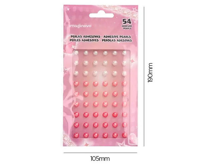 Imaginovo Pegatinas Gemas Blancas y Rosas Brillantes con Relieve para Todas Superficies 190x105 mm