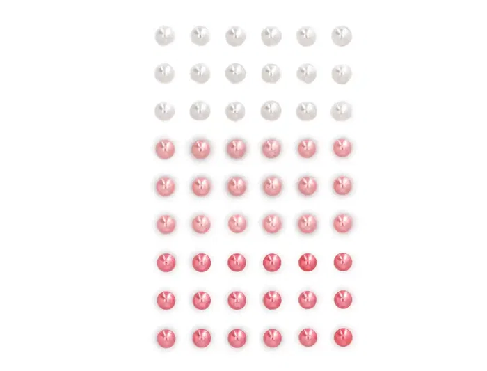 Imaginovo Pegatinas Gemas Blancas y Rosas Brillantes con Relieve para Todas Superficies 190x105 mm