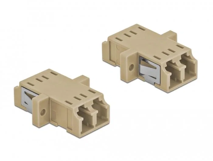 DeLOCK Acoplador de Fibra Óptica LC Duplex Hembra a LC Duplex Hembra Multimodo Beige DeLOCK Acoplador de Fibra Óptica LC Duplex Hembra a LC Duplex Hembra Multimodo Beige