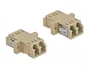 DeLOCK Acoplador de Fibra Óptica LC Duplex Hembra a LC Duplex Hembra Multimodo Beige
