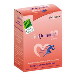 CIEN POR CIEN NATURAL Fitoquinona 10 60 Cap. Coenzima Q10 Ubiquinona con Tecnología Fitosoma UbiQsome®