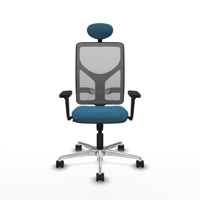 PIQUERAS Y CRESPO Silla de oficina Motilla con mecanismo Sincro, Verde petróleo y Gris PIQUERAS Y CRESPO Silla de oficina Motilla con mecanismo Sincro, Verde petróleo y Gris