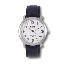 SAMI Reloj para Hombre con Correa de Piel y Cierre Mariposa, Esfera Redonda - Ref: Reloj sami hombre redondo piel cierre mariposa