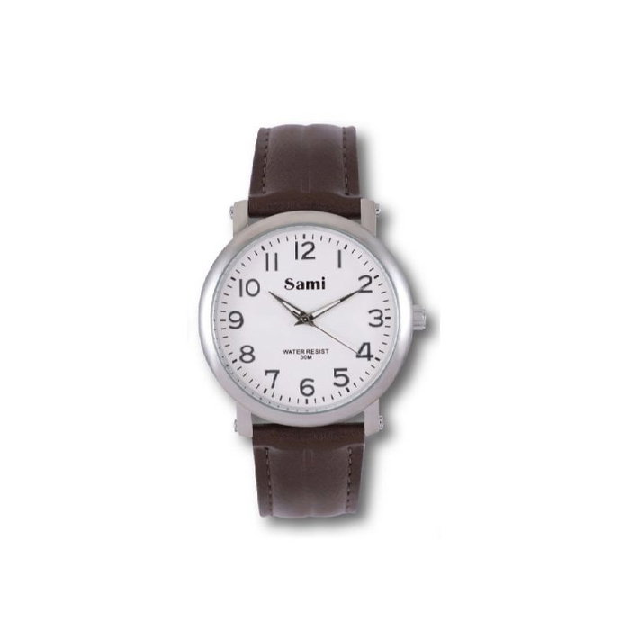 SAMI Reloj sami hombre redondo piel cierre mariposa