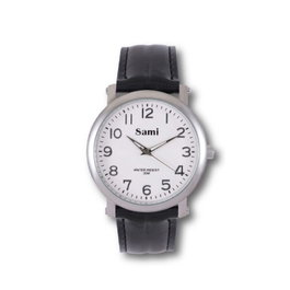 SAMI Reloj para Hombre con Correa de Piel y Cierre Mariposa, Esfera Redonda - Ref: Reloj sami hombre redondo piel cierre mariposa