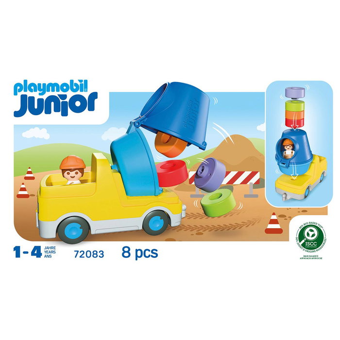PLAYMOBIL Hormigonera 72083 Junior con bloques de construcción