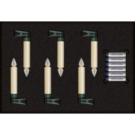 Krinner Superlight Bavaria Mini Flame Ivory Extension Set de 6