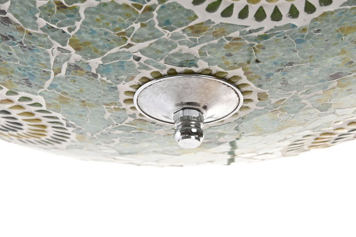 DKD Home Decor Lámpara Techo Arabe Multicolor Cristal 38 x 14 x 38 cm (2 Unidades)
