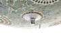 DKD Home Decor Lámpara Techo Arabe Multicolor Cristal 38 x 14 x 38 cm (2 Unidades)