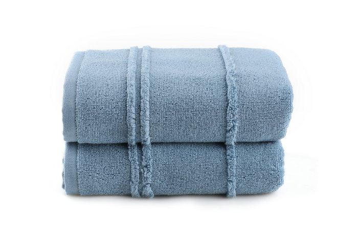 Mijölnir Juego de Toallas de Baño de Microalgodón Azul, 2 Piezas de 75 x 150 cm
