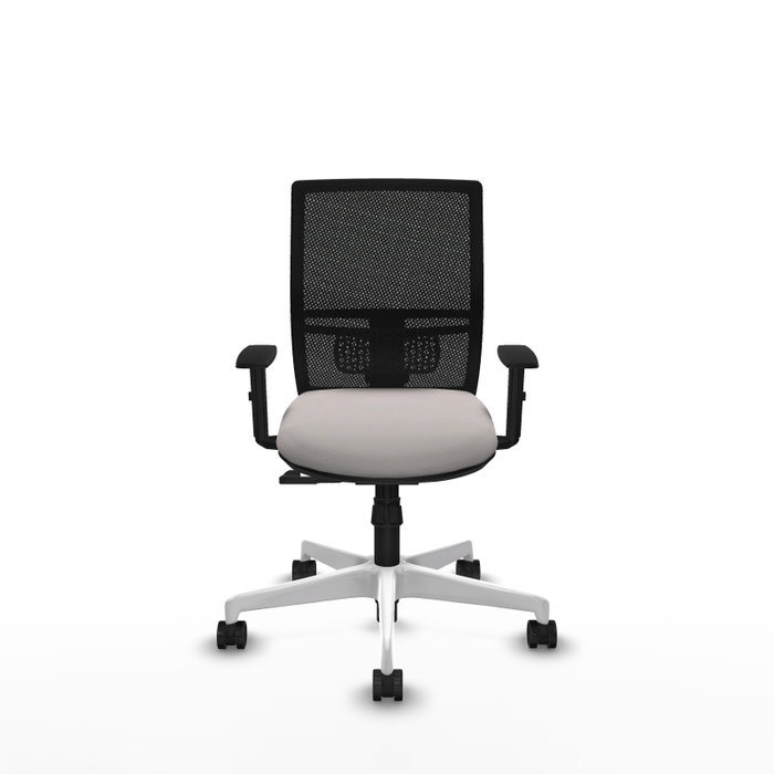 PIQUERAS Y CRESPO Silla de oficina Yunquera con mecanismo Sincro, Blanco y Negro PIQUERAS Y CRESPO Silla de oficina Yunquera con mecanismo Sincro, Blanco y Negro