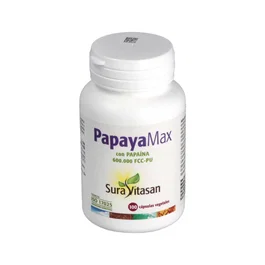 SURA VITASAN Papaya Max 100 Cápsulas - Ayuda a la Digestión de Proteínas