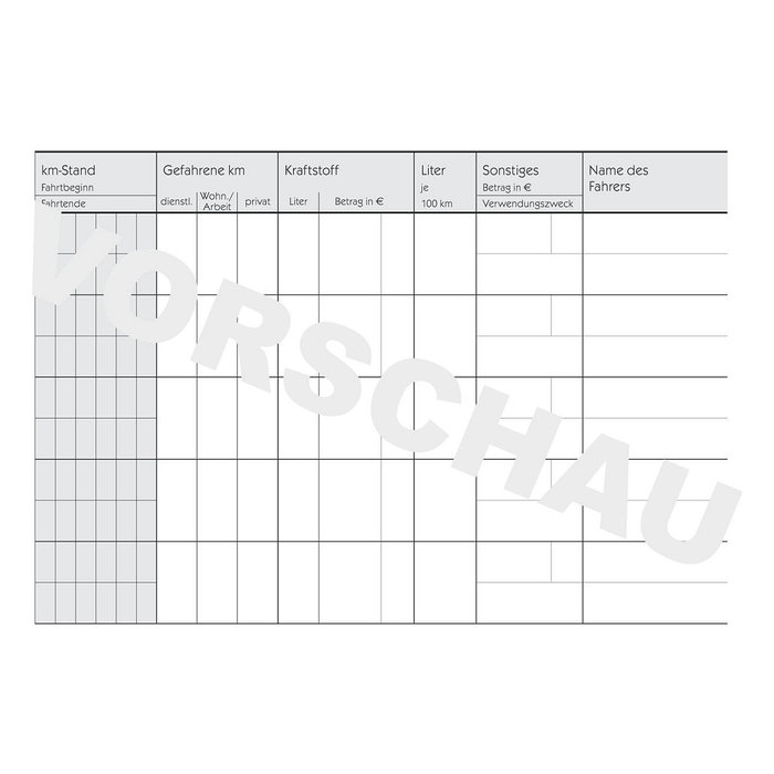 AVERY Zweckform Fahrtenbuch 222D para turismos con registro de consumo de combustible AVERY Zweckform Fahrtenbuch 222D para turismos con registro de consumo de combustible