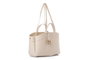 Lucky Bees Isla v2 Bolsa de Hombro Crema Cuero de Polivinilo 42 cm x 19 cm x 22 cm