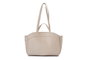 Lucky Bees Isla v2 Bolsa de Hombro Crema Cuero de Polivinilo 42 cm x 19 cm x 22 cm
