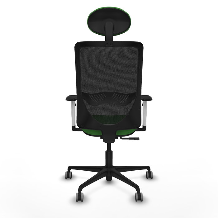 PIQUERAS Y CRESPO Silla de oficina Zulema con mecanismo Sincro, Tela Verde y Malla Negra PIQUERAS Y CRESPO Silla de oficina Zulema con mecanismo Sincro, Tela Verde y Malla Negra
