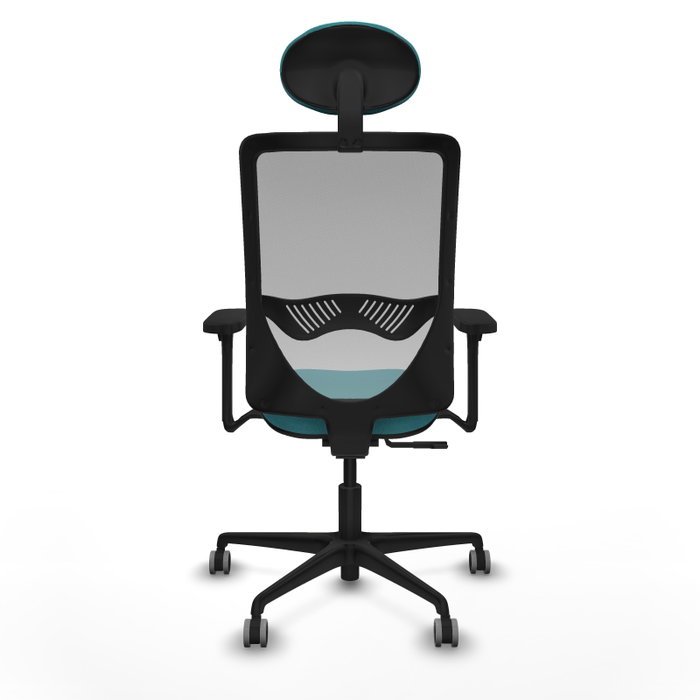 PIQUERAS Y CRESPO Silla de oficina Zulema con Mecanismo Sincro, Tela Turquesa y Malla Gris PIQUERAS Y CRESPO Silla de oficina Zulema con Mecanismo Sincro, Tela Turquesa y Malla Gris