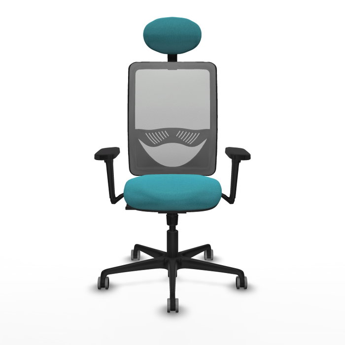 PIQUERAS Y CRESPO Silla de oficina Zulema con Mecanismo Sincro, Tela Turquesa y Malla Gris PIQUERAS Y CRESPO Silla de oficina Zulema con Mecanismo Sincro, Tela Turquesa y Malla Gris