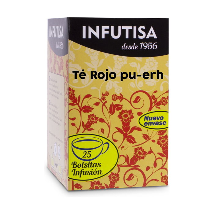 Infutisa Té Rojo Pu-Erh 25 Filtros, Bolsitas Individuales, Infusión Aromática Infutisa Té Rojo Pu-Erh 25 Filtros, Bolsitas Individuales, Infusión Aromática