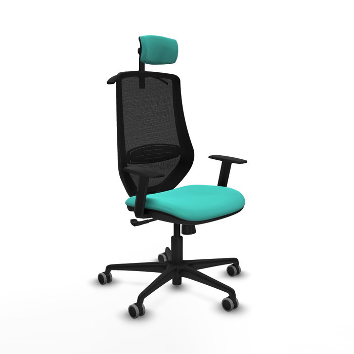 PIQUERAS Y CRESPO Silla de oficina Mardos con mecanismo Sincro, Turquesa y Negro PIQUERAS Y CRESPO Silla de oficina Mardos con mecanismo Sincro, Turquesa y Negro