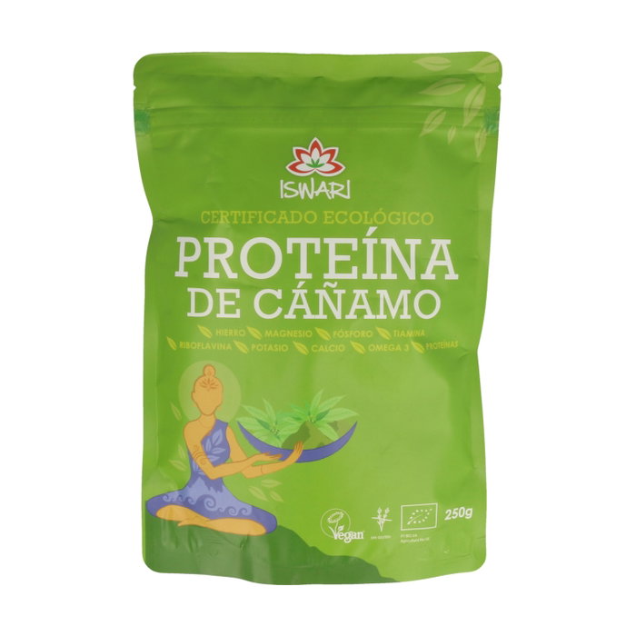 Iswari Proteína de Cáñamo Bio 250g, Proteína Vegetal en Polvo Iswari Proteína de Cáñamo Bio 250g, Proteína Vegetal en Polvo