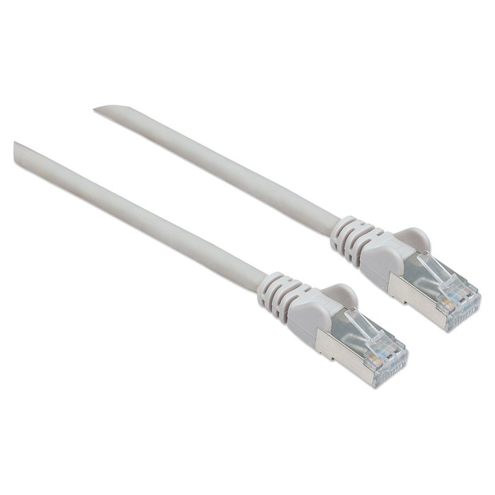 Intellinet Cable de Red Patch Cord Cat6A S/FTP LSZH Cobre 5 m Gris - RJ45 Macho Chapado en Oro