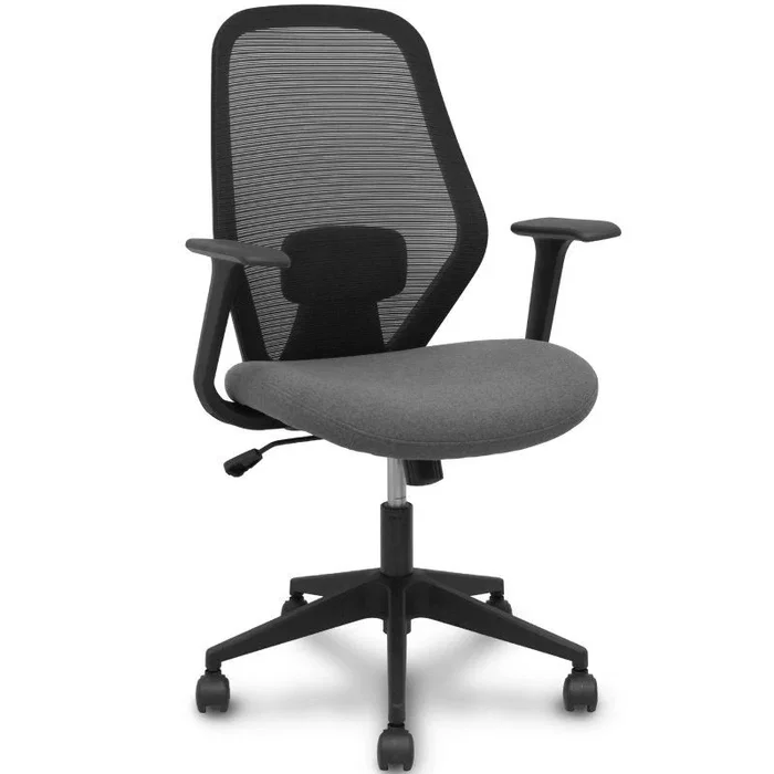 FORÖL Ergo529 Silla de oficina con mecanismo basculante, gris y negro