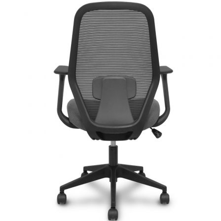 Piqueras y Crespo Silla de Oficina Ergo529 con Respaldo de Malla, Brazos Fijos y Apoyo Lumbar, Mecanismo Basculante, Gris, 529BM840XS21PNRN