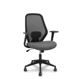 FORÖL Ergo529 Silla de oficina con mecanismo basculante, gris y negro