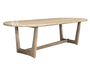 DKD Home Decor Mesa de Comedor de Teca Maciza Decapé Gris
