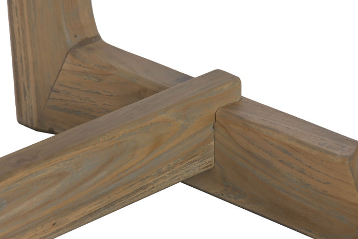 DKD Home Decor Mesa de Comedor de Teca Maciza Decapé Gris DKD Home Decor Mesa de Comedor de Teca Maciza Decapé Gris