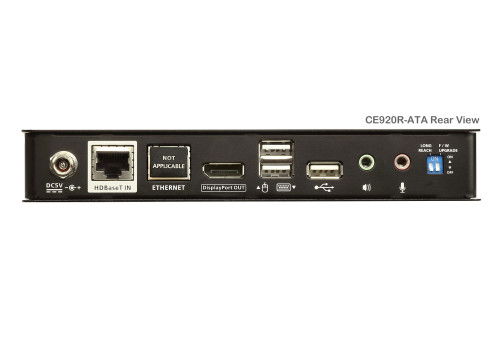 ATEN CE920R-ATA-G Extensor KVM Remoto USB DisplayPort HDBaseT 2.0 - Transmisión 4K Hasta 100m con Soporte para Periféricos USB