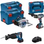 Bosch Professional 0615990N38 Juego de Herramientas Inalámbrico GSB/GKS/GSA 18V con 3 Baterías y Cargador L-Boxx