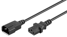 MicroConnect Cable de Extensión Macho C14 a Hembra C13, 1.2m