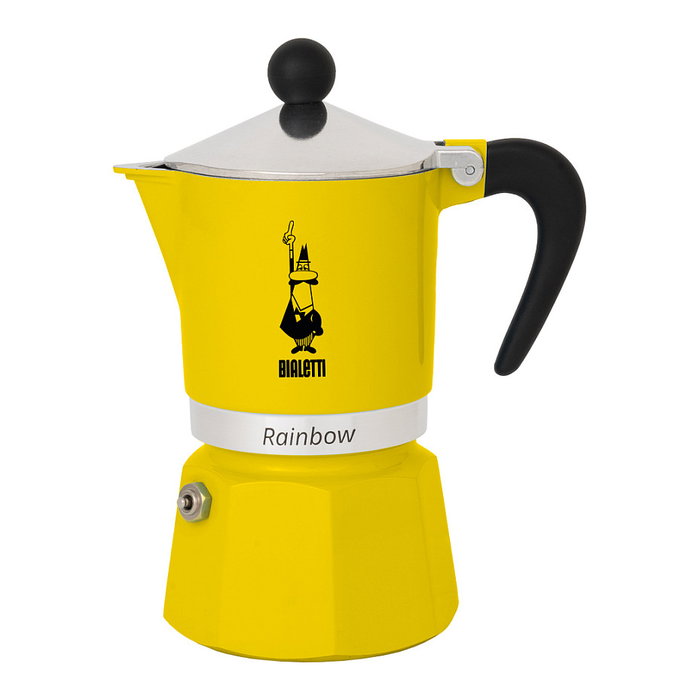 Bialetti Rainbow Cafetera Italiana 6 Tazas Amarilla Bialetti Rainbow Cafetera Italiana 6 Tazas Amarilla
