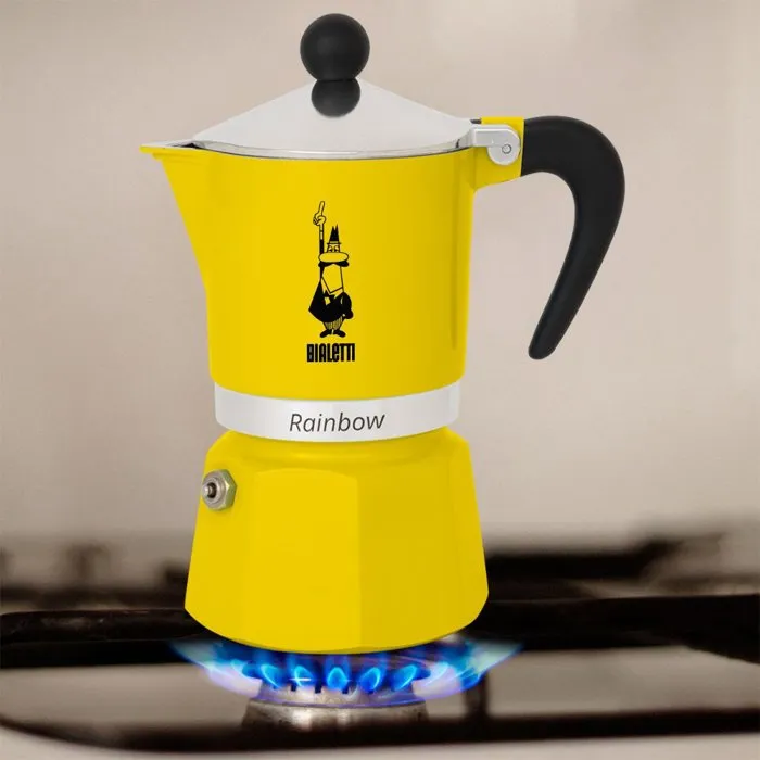 Bialetti Cafetera Italiana Rainbow 6 Tazas 0.30 L Amarilla BIA8006363018555