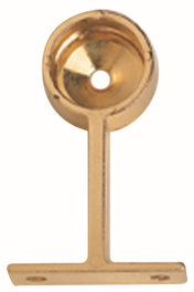 Soportes para barra Nº 1Bis níquel con tapa 16 mm