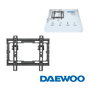 DAEWOO Soporte Fijo de TV para Pantallas 23 a 43 Pulgadas con Inclinacion de 8 Grados, Capacidad 45 kg