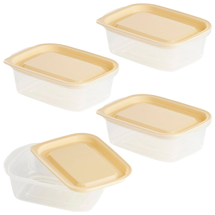 Day Juego de 4 Cajas para Almacenar Apilables Aptas para Microondas y Lavavajillas 15x11x5 cm