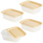 Day Juego de 4 Cajas para Almacenar Apilables Aptas para Microondas y Lavavajillas 15x11x5 cm