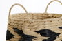 DKD Home Decor Set de 2 Cestas de Fibra 30x30x30 cm Marrón Claro y Negro