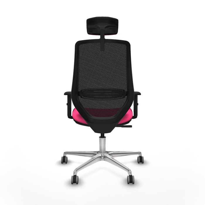 PIQUERAS Y CRESPO Silla de oficina Mardos con mecanismo Sincro, Rosa y Negro